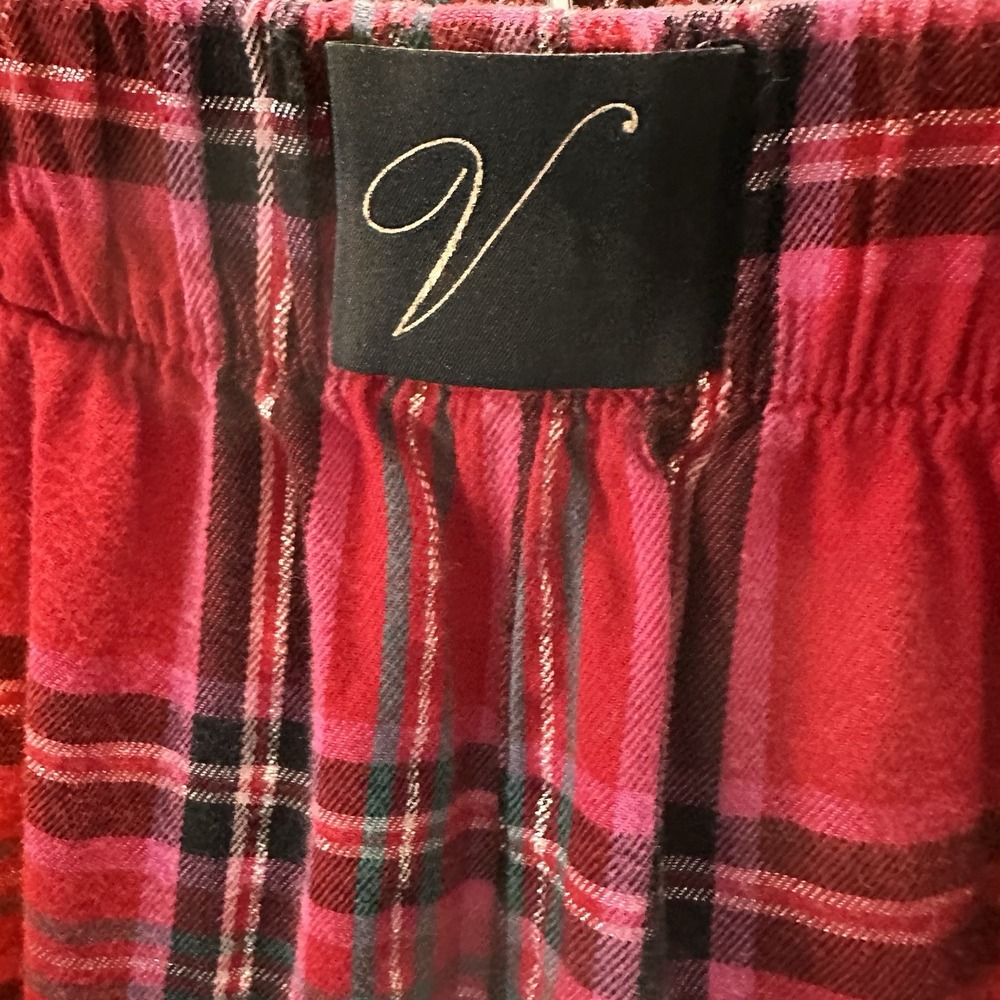 VICTORIA'S SECRET Red Plaid Gingham Pajama Pants Lounge Sleep Medium
